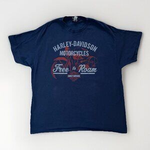 Harley Davidson Men’s T-Shirt Size XL Blue Beach House Shallots, North Carolina